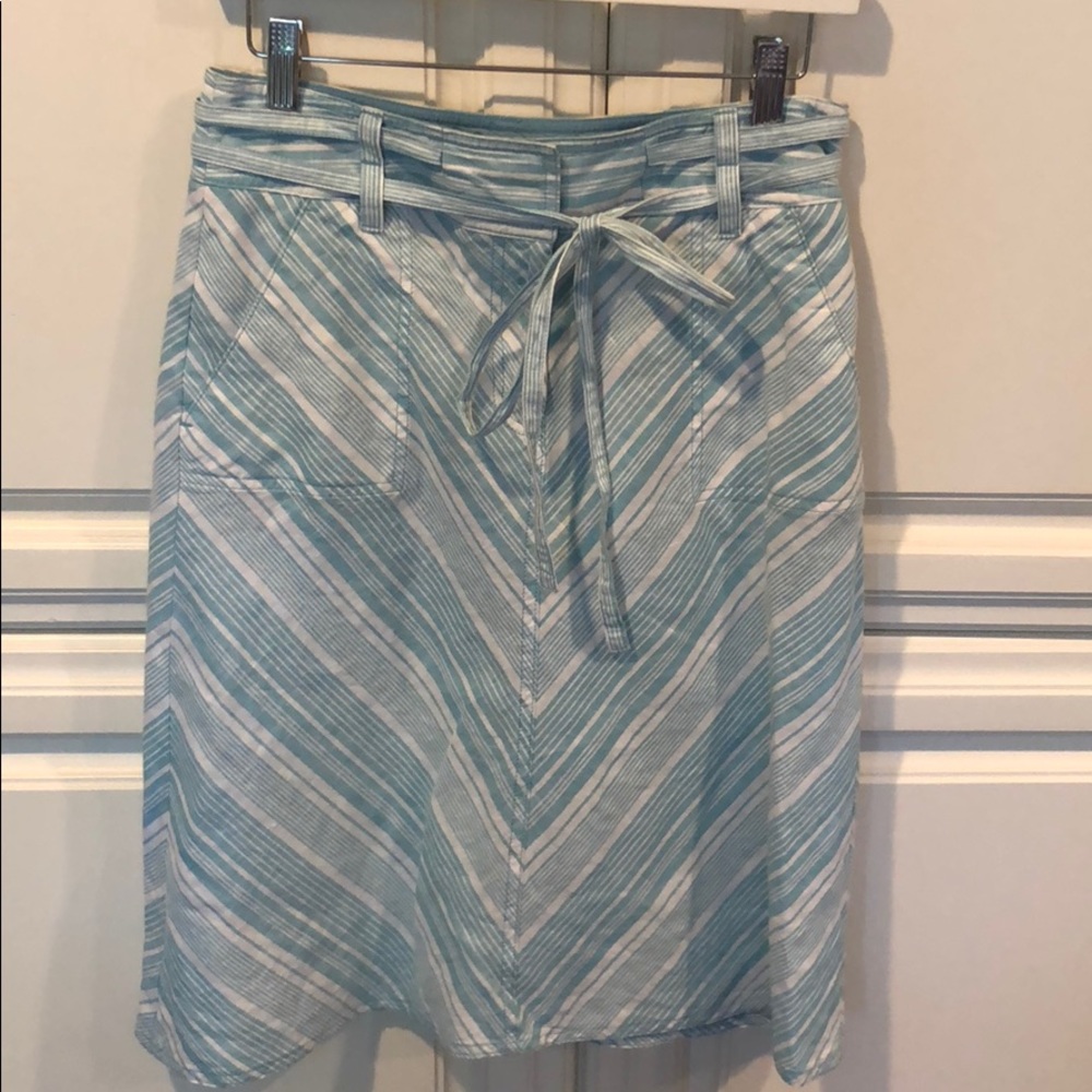 COPY - Talbots linen/Cotton striped skirt 2